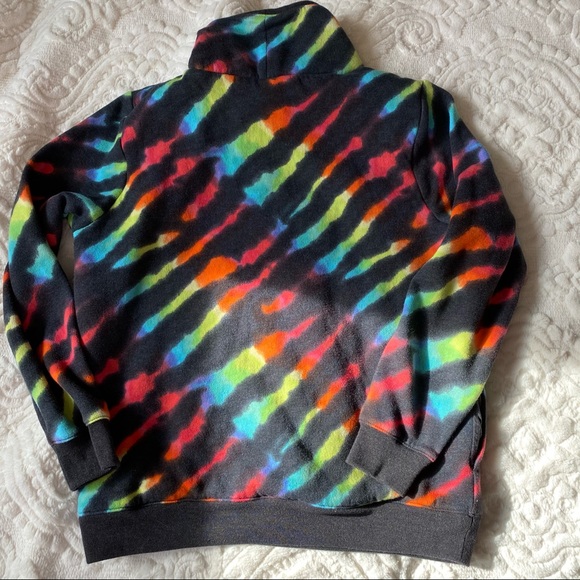 PINK Rainbow Zebra Sherpa Lined Pull Over - Picture 3 of 7